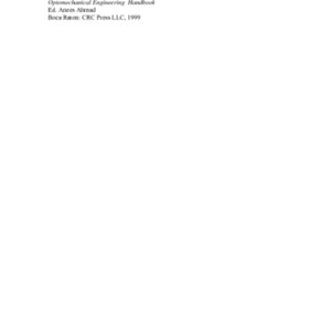 Optomechanical Engineering Handbook Content.pdf