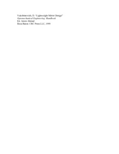 Optomechanical Engineering Handbook-5, Lightweight Mirror Design.pdf