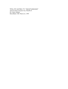 Optomechanical Engineering Handbook-1, Optical Fundamentals.pdf
