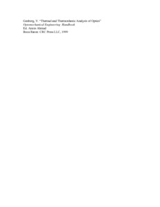 Optomechanical Engineering Handbook-9, Thermal and Thermoelastic Analysis of Optics.pdf